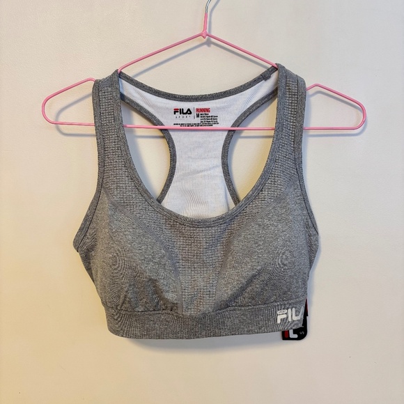 Fila Sport Running Performance Racerback Padded Sports Bra Grey Womens M NWT - Picture 1 of 3